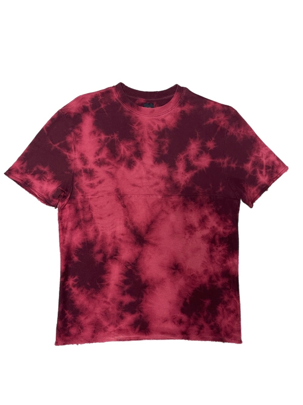 LIKE NEW! Menβs River Island Red 100% Cotton Tie Dye T-Shirt
